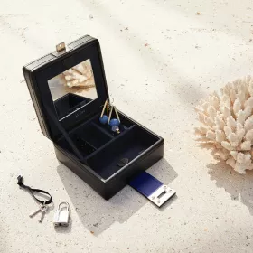 le tanneur - boite à bijoux de voyage en cuir