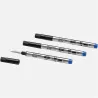 montblanc - 3 recharges pour rollerball petit modèle (m), royal blue