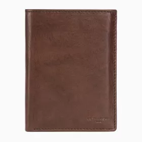 Portefeuille Vertical Moyen Modèle Zippé 3 Volets Gary En Cuir Huilé Le Tanneur