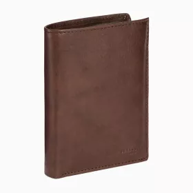 Portefeuille Vertical Moyen Modèle Zippé 3 Volets Gary En Cuir Huilé Le Tanneur