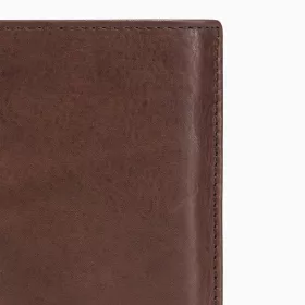 Portefeuille Vertical Moyen Modèle Zippé 3 Volets Gary En Cuir Huilé Le Tanneur