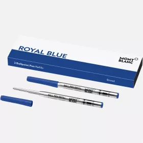 montblanc - 2 recharges pour stylo bille (b), royal blue