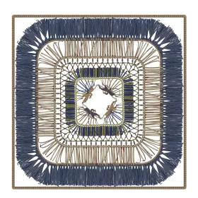 longchamp - carré de soie 90x90 cm