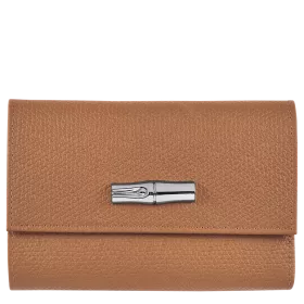 longchamp - portefeuille compact roseau