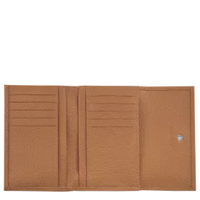 longchamp - portefeuille compact roseau