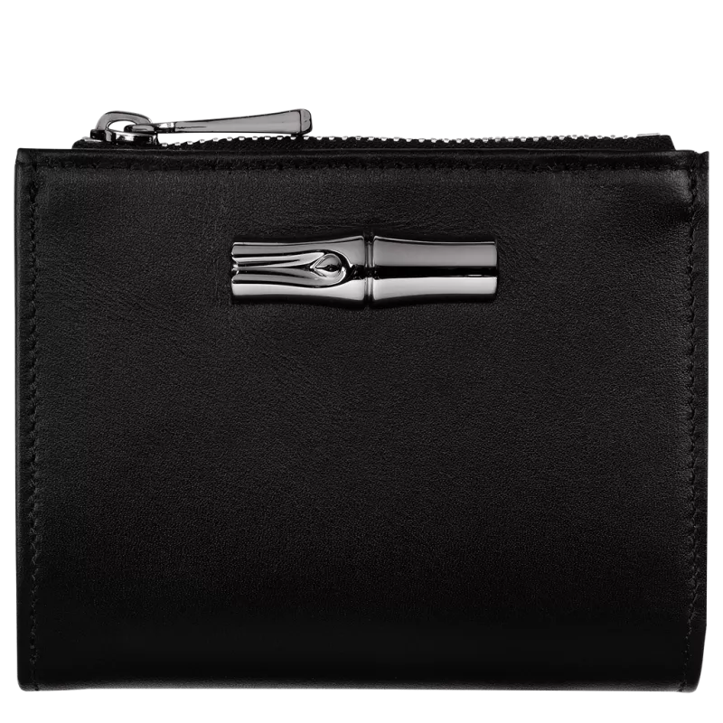 longchamp - portefeuille compact roseau longchamp - portefeuille compact roseau