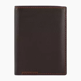 le tanneur - portefeuille vertical poche id marius en cuir grainé