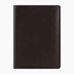 le tanneur - portefeuille vertical poche id marius en cuir grainé
