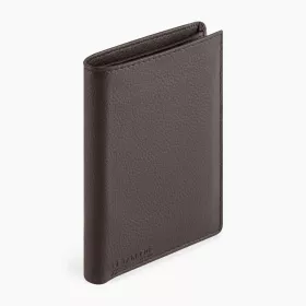 le tanneur - portefeuille vertical poche id marius en cuir grainé