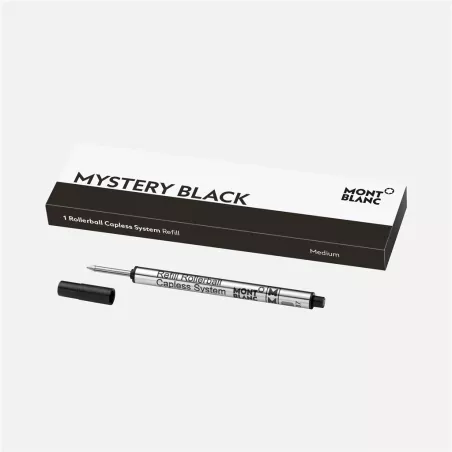 montblanc - 1 recharge pour rollerball sans capuchon (m) mystery black