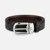 Ceinture réversible à boucle fer à cheval de 30 mm en cuir noir/marron Montblanc
