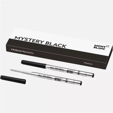 montblanc - 2 recharges de stylo bille (m) mystery black