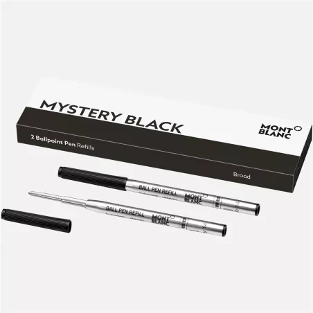 montblanc - 2 recharges de stylo bille (b) mystery black