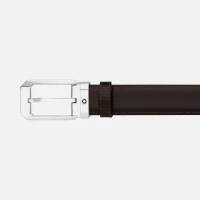 montblanc - ceinture réversible de 30 mm en cuir noir/marron