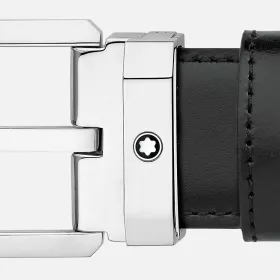 montblanc - ceinture réversible de 30 mm en cuir noir/marron