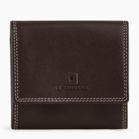 le tanneur - porte monnaie boîte touraine en cuir lisse