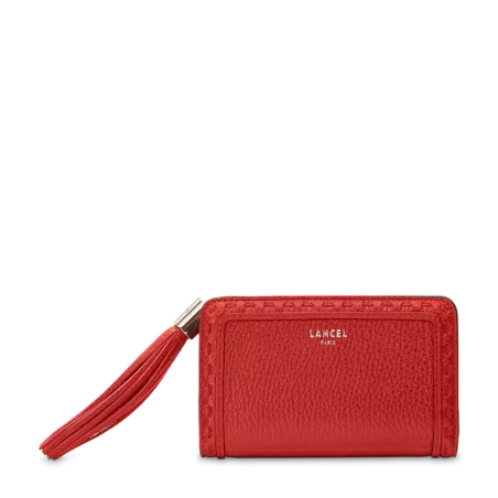 lancel - portefeuille compact rectangulaire zippé m premier flirt de lancel