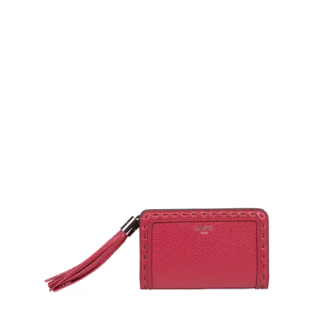 lancel - portefeuille compact rectangulaire zippé m premier flirt de lancel