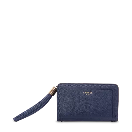 lancel - portefeuille compact rectangulaire zippé m premier flirt de lancel