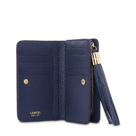 lancel - portefeuille compact rectangulaire zippé m premier flirt de lancel