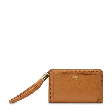 lancel - portefeuille compact rectangulaire zippé m premier flirt de lancel