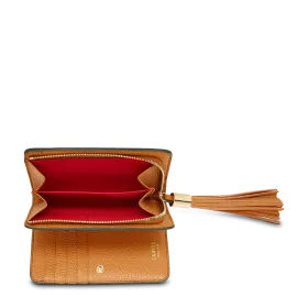 lancel - portefeuille compact rectangulaire zippé m premier flirt de lancel