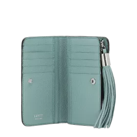 lancel - portefeuille compact rectangulaire zippé m premier flirt de lancel