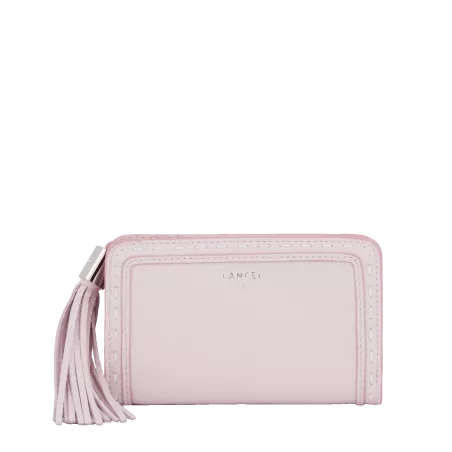 lancel - portefeuille compact rectangulaire zippé m premier flirt de lancel
