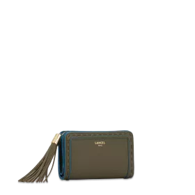 lancel - portefeuille compact rectangulaire zippé m premier flirt de lancel