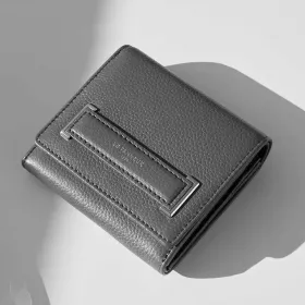 le tanneur - porte monnaie à rabat judith en cuir grainé
