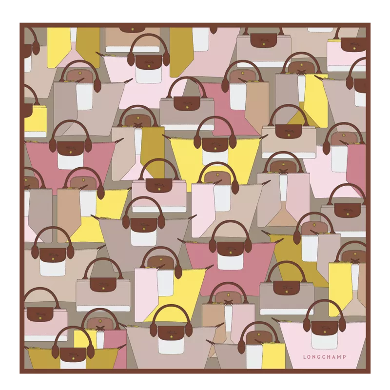 longchamp - carré de soie collection automne-hiver 2021 longchamp - carré de soie collection automne-hiver 2021