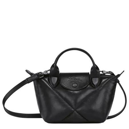 longchamp - sac porté main xs  le pliage cuir