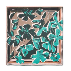 lancel - carré motif fleurs arty