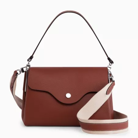 sac à main sans couture en cuir grainé
