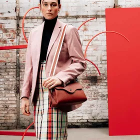 sac à main sans couture en cuir grainé