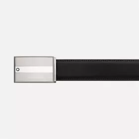 montblanc - ceinture réversible de 30 mm en cuir noir/marron