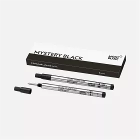 montblanc - 2 recharges pour rollerball legrand broad mystery black