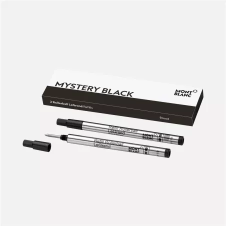 montblanc - 2 recharges pour rollerball legrand broad mystery black