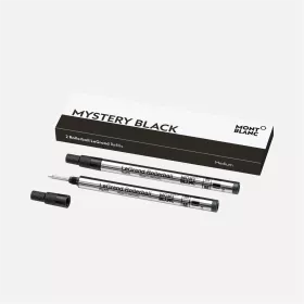 montblanc - 2 recharges pour rollerball legrand medium mystery black