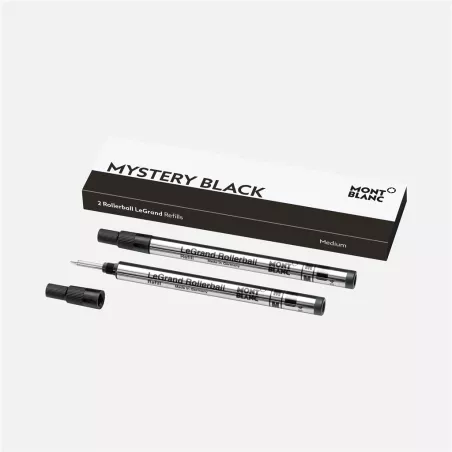 montblanc - 2 recharges pour rollerball legrand medium mystery black