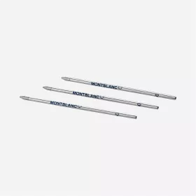 montblanc - 3 recharges pour rollerball petit modèle, royal blue