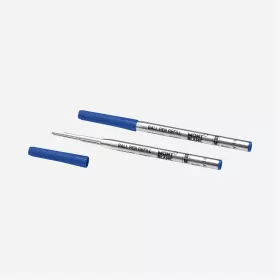 montblanc - 2 recharges pour stylo bille medium, royal blue