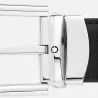 montblanc - ceinture réversible à boucle fer à cheval de 30 mm en cuir noir/marron