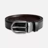 Ceinture réversible à boucle fer à cheval de 30 mm en cuir noir/marron Montblanc