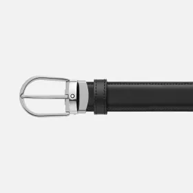 Ceinture réversible à boucle fer à cheval de 30 mm en cuir noir/marron Montblanc