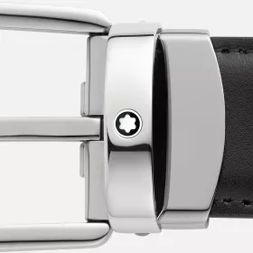Ceinture réversible à boucle fer à cheval de 30 mm en cuir noir/marron Montblanc