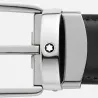 Ceinture réversible à boucle fer à cheval de 30 mm en cuir noir/marron Montblanc