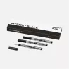 montblanc - recharges pour rollerball petit modèle mystery black medium x3