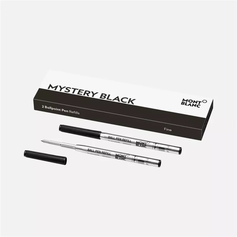 montblanc - 2 recharges pour stylo bille (f) mystery black