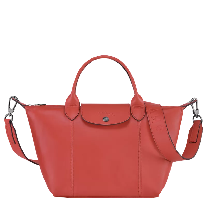 longchamp - sac porté main le pliage cuir longchamp - sac porté main le pliage cuir